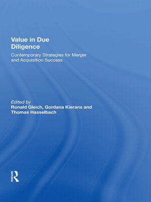 cover image of Value in Due Diligence